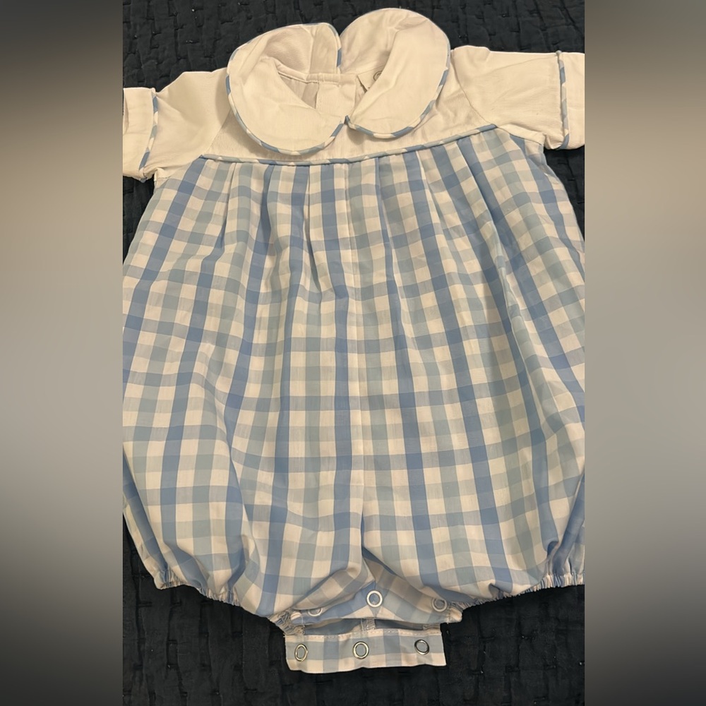 Like new Lullaby Set pastel plaid bubble 6 mos